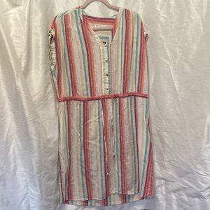 Time and Tru striped short sleeve dress sz L (12/14)